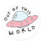 Alien Spaceship Sticker