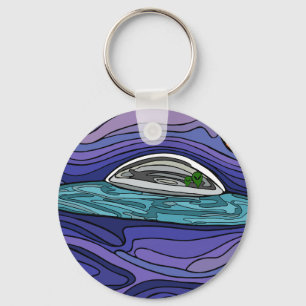 Alien spaceship UFO UAP paranormal Keychain