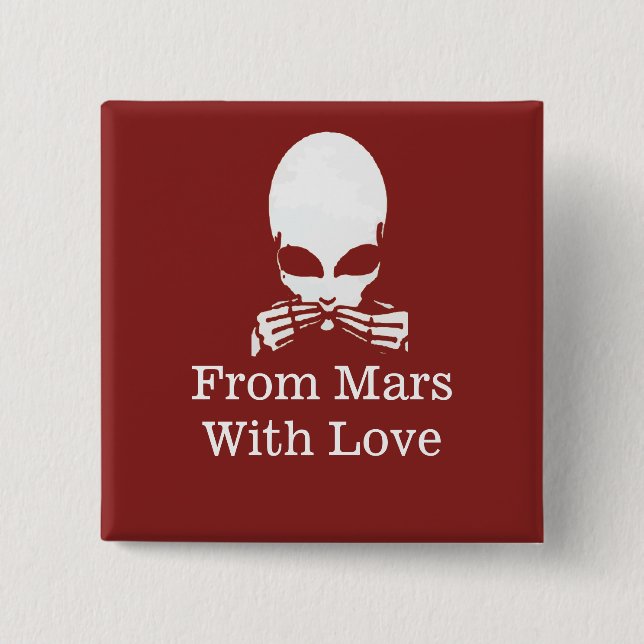 Alien, Speak No Evil, edit text 2 Inch Square Button (Front)