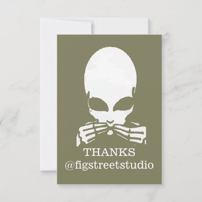 Alien, Speak No Evil, edit text Thank You Card (Front)