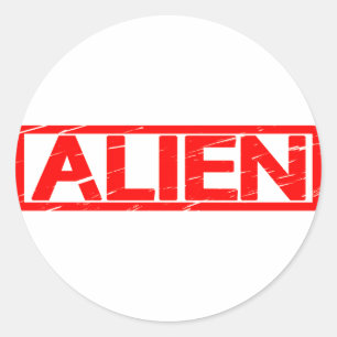 Alien Stamp Classic Round Sticker