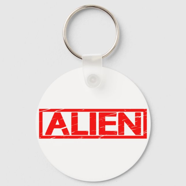Alien Stamp Keychain (Front)