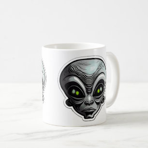 Alien Sticker Art Classic Mug, 11 oz Coffee Mug