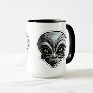Alien Sticker Art Combo Mug, 15 oz  Mug