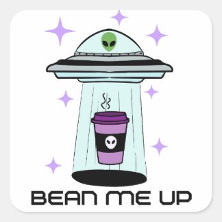 Alien Sticker Coffee Art