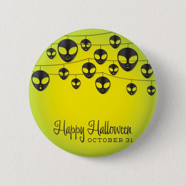 Alien string 2 inch round button (Front)