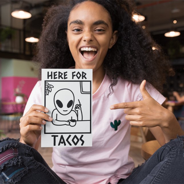 ALIEN TACOS FUNNY BIG BIRTHDAY Greeting Card (Creator Uploaded)
