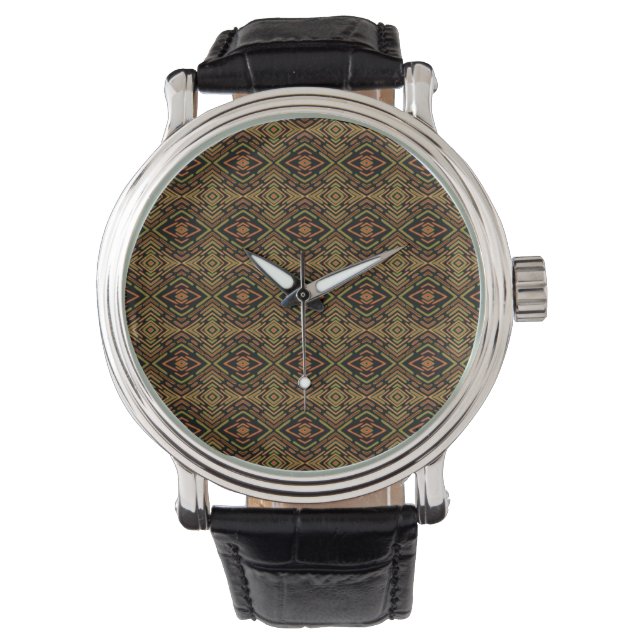 Alien Tech Futuristic Sci Fi Circuitry Pattern Watch (Front)