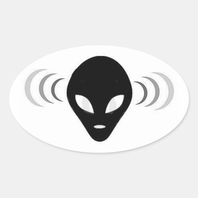 Alien Telepathy ufo sticker (Front)