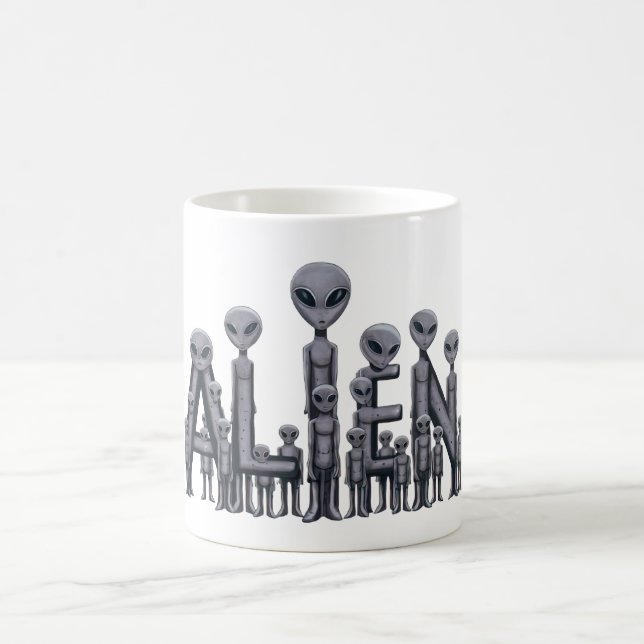 Alien Text Coffee Mug (Center)