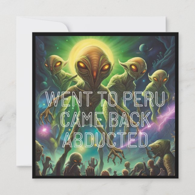 Alien Themed Birthday Party Invite (Front)