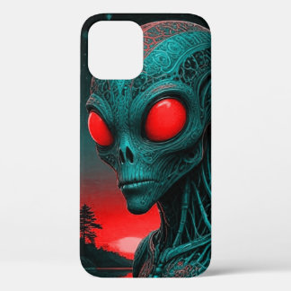 Alien themed iPhone 12 phone case