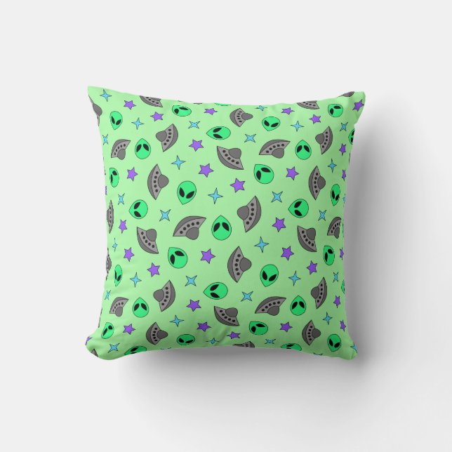 Alien Throw Pillow (Front)