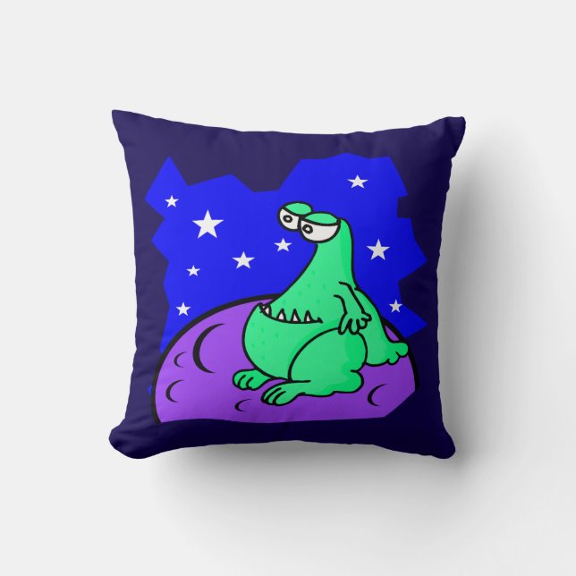 Alien Throw Pillow (Front)