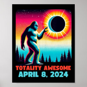 Alien Total Solar Eclipse 4.08.2024 Apparel  Poster