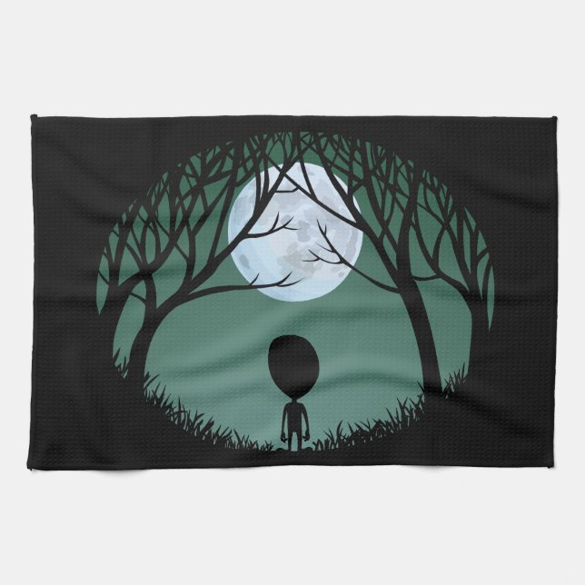 Alien Towel Party Custom Alien E.T. Tea Towels (Horizontal)