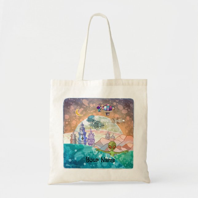 Alien  Tower City Tote Bag (Front)