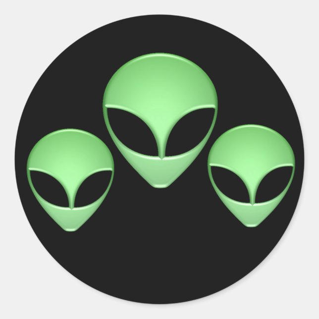 Alien Trio Black Sticker (Front)