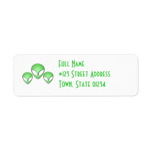 Alien Trio Mailing Address Label