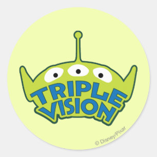 Alien Triple Vision Classic Round Sticker