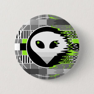 Alien TV Round button round