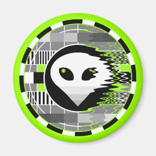 Alien TV Round magnet