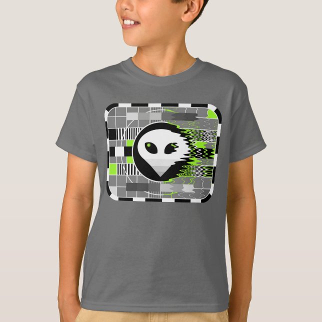 Alien TV t-shirt kid's basic grey (Front)