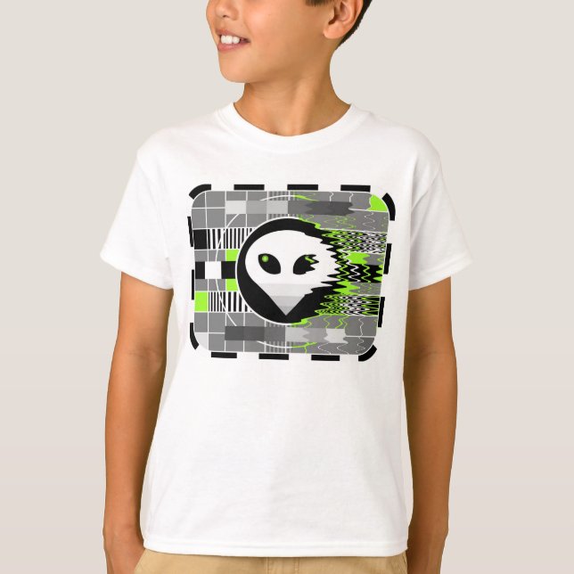 Alien TV t-shirt kid's basic white (Front)