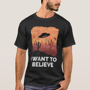 Alien UFO Abduction I Want To Believe Roswell Vint T-Shirt