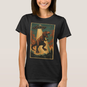 Alien Ufo Abduction Shirt Dinosaur Shirt Men Boy W