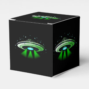 Alien UFO Abduction Spaceship Birthday Party Favor Box