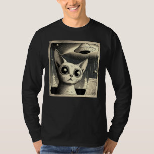 Alien UFO Cat Selfie T-Shirt