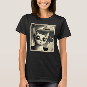 Alien UFO  Cat Selfie T-Shirt