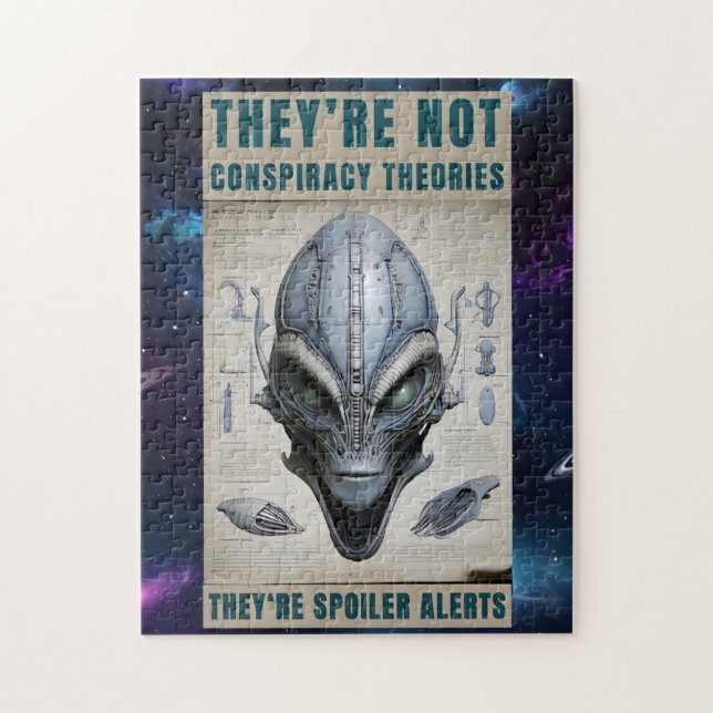 Alien UFO Conspiracy Theory New Jersey Drones Jigsaw Puzzle (Vertical)