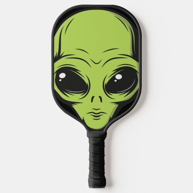 Alien UFO Conspiracy Theory Pickleball Paddle (Front)