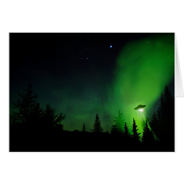 Alien UFO in Alaskan Sky (Front Horizontal)