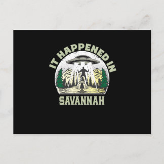 Alien UFO In savannah City Postcard
