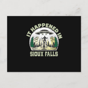 Alien UFO In sioux falls City Postcard