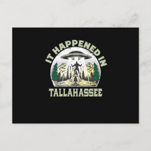 Alien UFO In tallahassee City Postcard