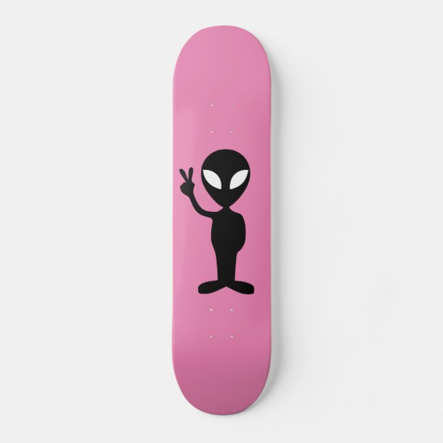 Alien UFO Skateboards Pink (Front)