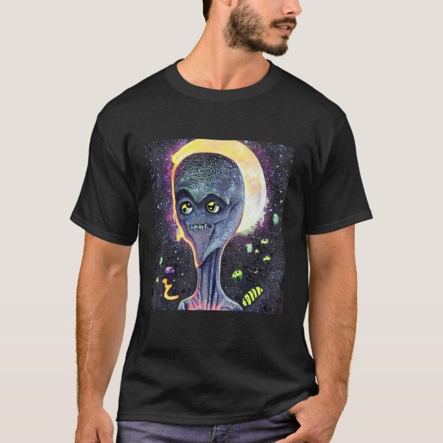 Alien UFO UAP 51 area grey out of this world creat T-Shirt (Front)