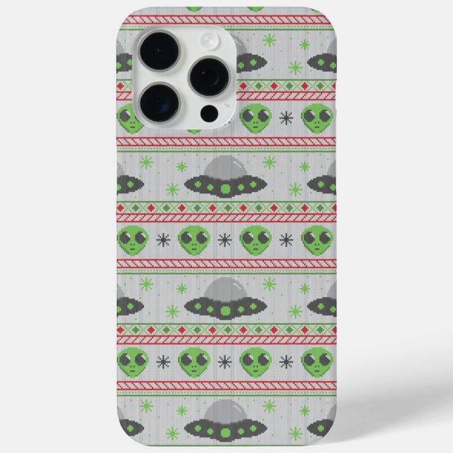 Alien Ugly Christmas Sweater Case-Mate iPhone Case (Back)