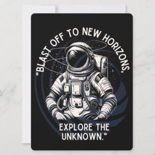 ALIEN ,UNIVERSE, ROCKETSHIP, PLANET AND ASTRONAUTS HOLIDAY CARD