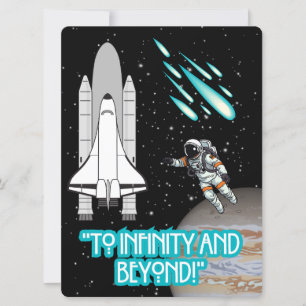 ALIEN ,UNIVERSE, ROCKETSHIP, PLANET AND ASTRONAUTS HOLIDAY CARD