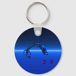 Alien Vac U Snake About To Assimilate Twin Orbs Keychain