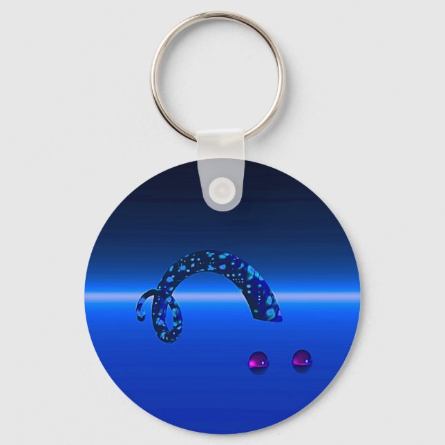 Alien Vac U Snake About To Assimilate Twin Orbs Keychain (Front)