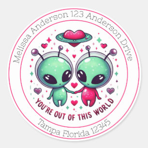 Alien Valentines Out of this world Envelope Seal 