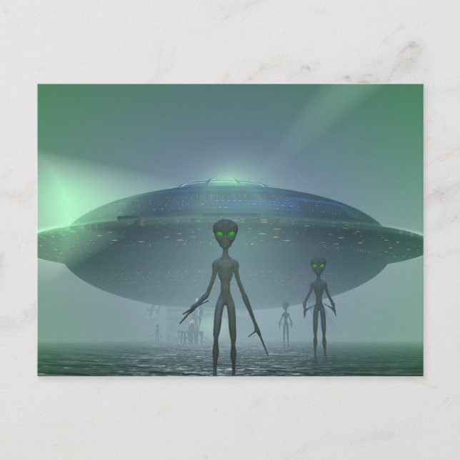 Alien Visitors postcard (Front)