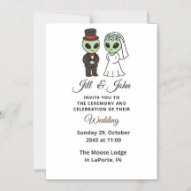 Alien Wedding Formal Ceremony Invitation