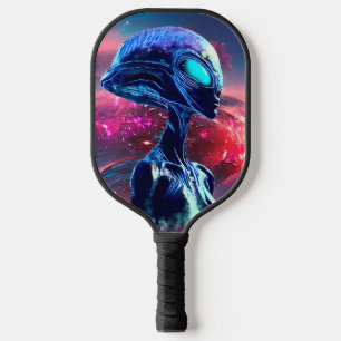 Alien Wisdom Psychedelic Scifi Art Pickleball Paddle